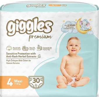 Подгузники Giggles Premium Maxi 4 Twin Pack (30 шт)