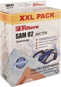 

Комплект одноразовых мешков Filtero SAM 02 XXL Pack Экстра (8)