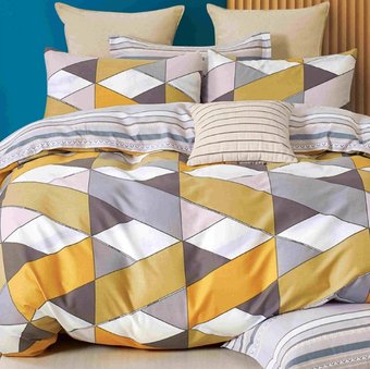 Евро комплект постельного белья Alleri Сатин Premium евро max СП-269