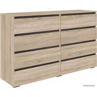 Комод Кортекс-мебель Бари 160 8ш (дуб сонома/дуб сонома/береза)