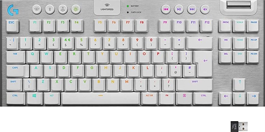 

Клавиатура Logitech G915 TKL Lightspeed GL Tactile 920-010117 (серебристый)