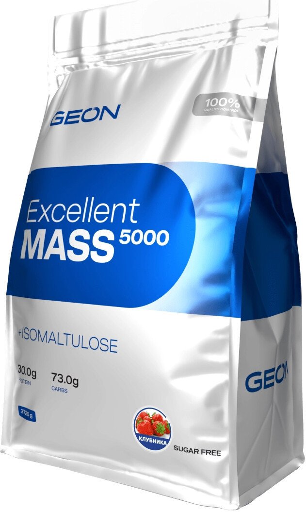 Гейнер Geon Excellent Mass (клубника со сливками, 2720 г)