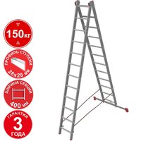 Лестница-стремянка Новая высота NV 322 двухсекционная профессиональная 2x12 ступеней