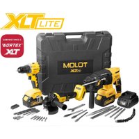Molot MBD 1825 Li XLT Lite SET 2318139 (перфоратор, УШМ, шуруповерт, 2 АКБ, кейс)