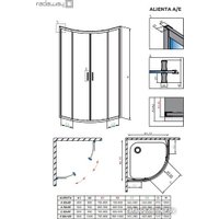 Душевой уголок Radaway Alienta Black A 90x90 10229090-54-01
