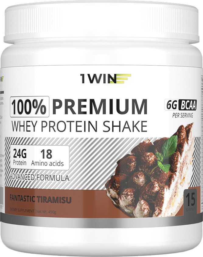 

Протеин сывороточный (концентрат) 1WIN Premium Whey (тирамису, 450г)