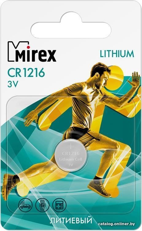 Батарейка Mirex CR1216 литиевая блистер 1 шт. 23702-CR1216-E1