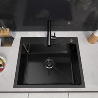 Кухонная мойка ARFEKA Eco AR 600*500 Black PVD Nano