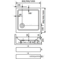 Душевой поддон RGW Стиль KV 90x90