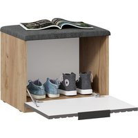 Тумба для обуви Трия Хилтон №4 251068 (дуб крафт золотой/графит матовый)