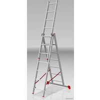 Лестница-стремянка Новая высота NV 223 алюминиевая трёхсекционная 3x7 ступеней