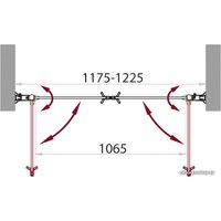 Душевая дверь BelBagno SELA-B-2-120-C-Cr 120 (прозрачное стекло)