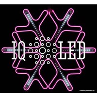 2D-фигура IQLED Светодиодная Снежинка с неоном 60x60 см (розовый) в Витебске