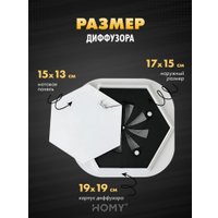 Вентиляционная решетка HOMY AIR гексагон AH100WRS 17x15 (белая)