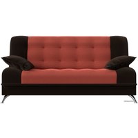 Диван Лига диванов Анна 110683 (микровельвет, коралловый/коричневый)