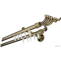 Карниз для штор Lm Decor Кения 2р 19/19мм (антик, 3.2м)