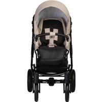 Универсальная коляска Indigo Mio ECO (2 в 1, 04/черная кожа+светло-бежевая кожа)
