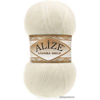 Пряжа для вязания Alize Angora gold 01 (550 м, кремовый)