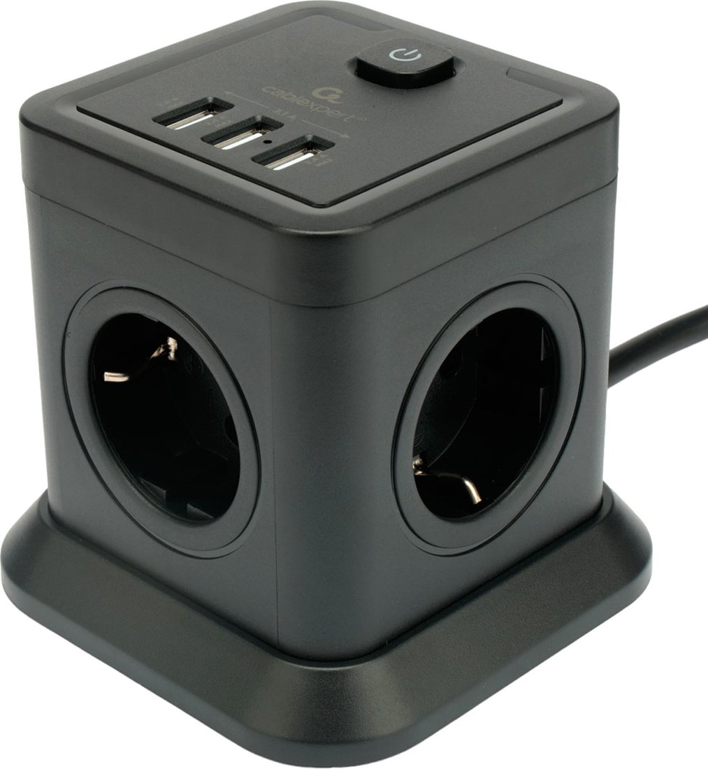 

Сетевой фильтр Cablexpert TWR-4-U3-B-2