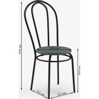 Стул Mio Tesoro Тюльпан (серый/черный)