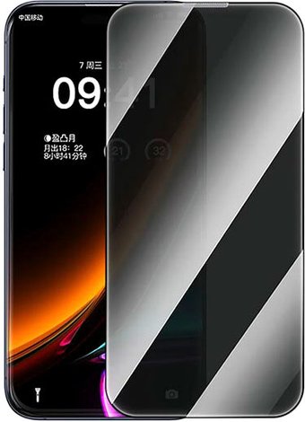 Crystalline Series Full-Coverage Privacy Protection Tempered Glass для iPhone 16 Pro