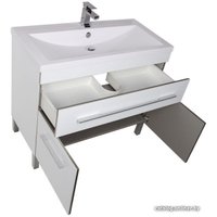 Aquanet Тумба под умывальник Верона 100 (белый, 1 ящик, 2 дверцы)