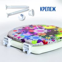 Сиденье для унитаза Еврокомфорт Океан Абстракция 103-311-01В3 (мягкое)