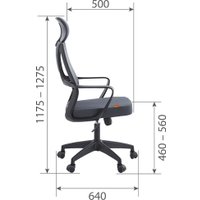 Офисное кресло CHAIRMAN CH636 (ткань, черный пластик/синий)