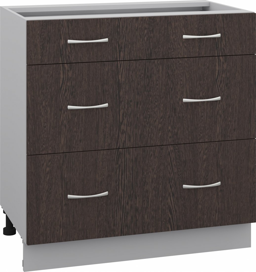 

Шкаф напольный Кортекс-мебель Корнелия Лира НШ80р3ш без столешницы (венге)