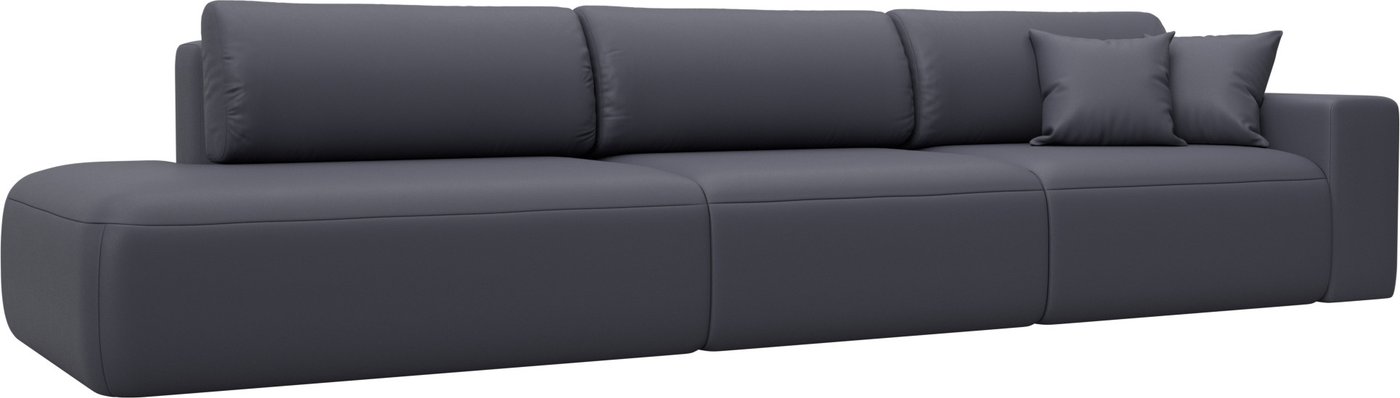 

Диван Лига диванов Лига-036 НПБ Модерн Лонг подлокотник справа 127693 (экокожа Grifon 15 серый)