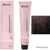 Крем-краска для волос Sergio Professional Color&Blonde 4.31 коричневый золотисто-пепельный глазированный