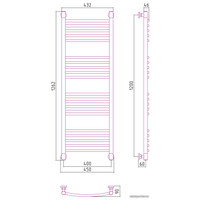 Полотенцесушитель Сунержа Богема+ выгнутая 1200х400 15-0221-1240