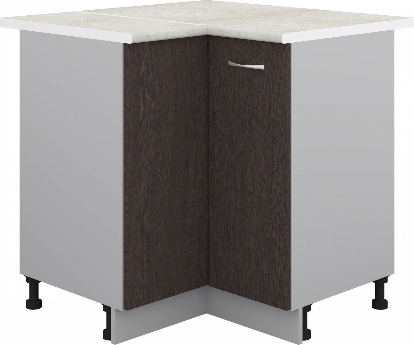 

Шкаф напольный Кортекс-мебель Корнелия Лира НШУ угловой (венге/королевский опал)