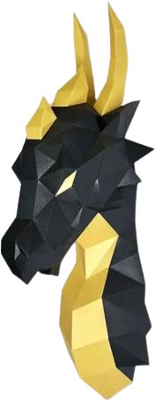 PaperCraft PAPERRAZ Дракон Парамон (черный/золотистый)