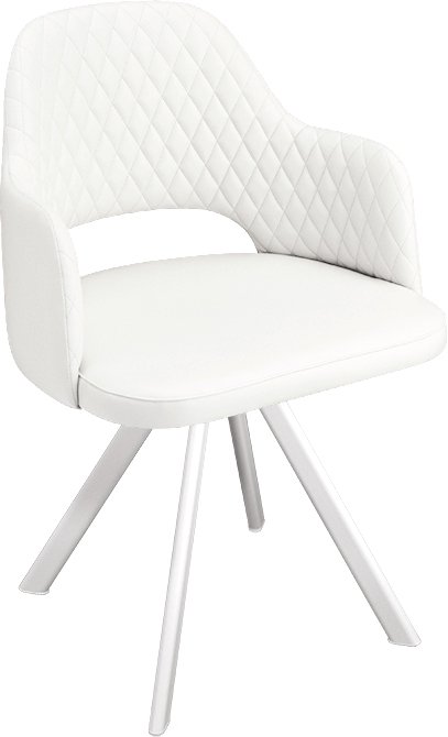 

Стул с подлокотниками Трия Калипсо К2 (белый матовый/кож.зам Polo White)