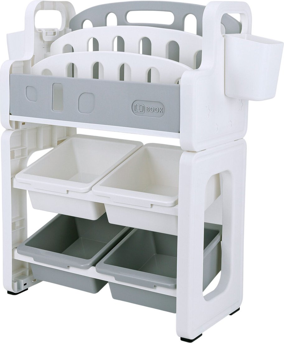 Стеллаж Brabix Kids CR-002 533298 (белый/серый)