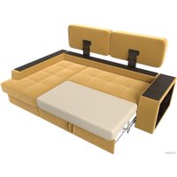 Угловой диван Лига диванов Брюссель левый 110655L (микровельвет желтый)