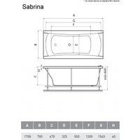 Ванна Relisan Sabrina 170х70