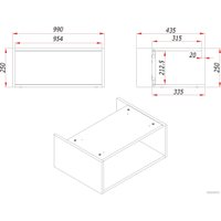 ЗОВ Тумба под умывальник Кито-2 100 2K100LW0MRMC (белый/тростник)