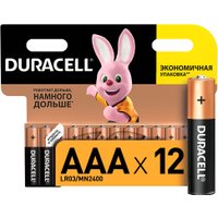 Батарейка DURACELL AAA LR03/MN2400 12 шт. LR03-12BL