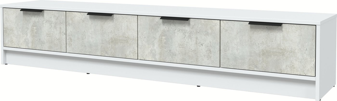 

Тумба Интерлиния ТВ Концепт КТ-ТВ4-35 (бетон лайт/белый платинум)