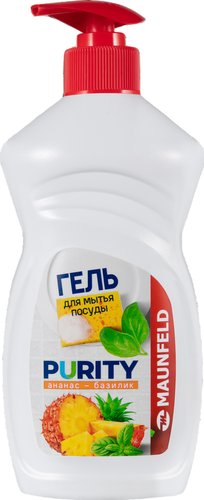Средство для мытья посуды MAUNFELD Purity Ананас и базилик MDL450PD 450 мл (дозатор)