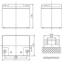 Аккумулятор для ИБП Powerman CA12240/UPS (12В/24 А·ч)