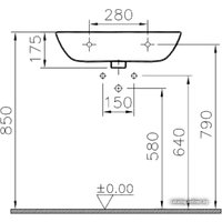 Умывальник Vitra S20 60x46 [5503B003-0001]