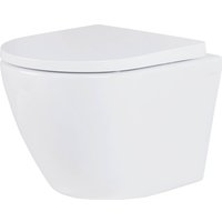 Унитаз подвесной Roxen Antares Tornado в комплекте с инсталляцией StounFix Dual Fresh 6 в 1 868580 (кнопка: сатин матовая)