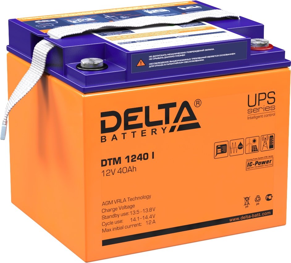 

Аккумулятор для ИБП Delta DTM 1240 I (12В/40 А·ч)