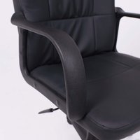 Офисное кресло AksHome Leonidas (пластик/кож.зам, черный)