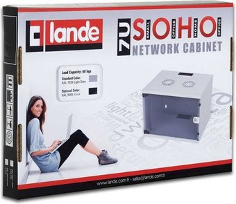 Шкаф телекоммуникационный Lande NETbox SOHO LN-SH12U5440-BL-F0-0 19" 12U