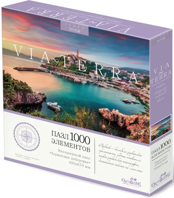 Пазл Origami Game Виа Терра Хорватское побережье 07813 (1000 эл)