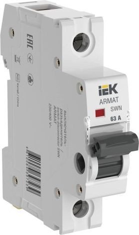 Выключатель нагрузки IEK Armat SWN 1P 63А AR-SWN-1-063